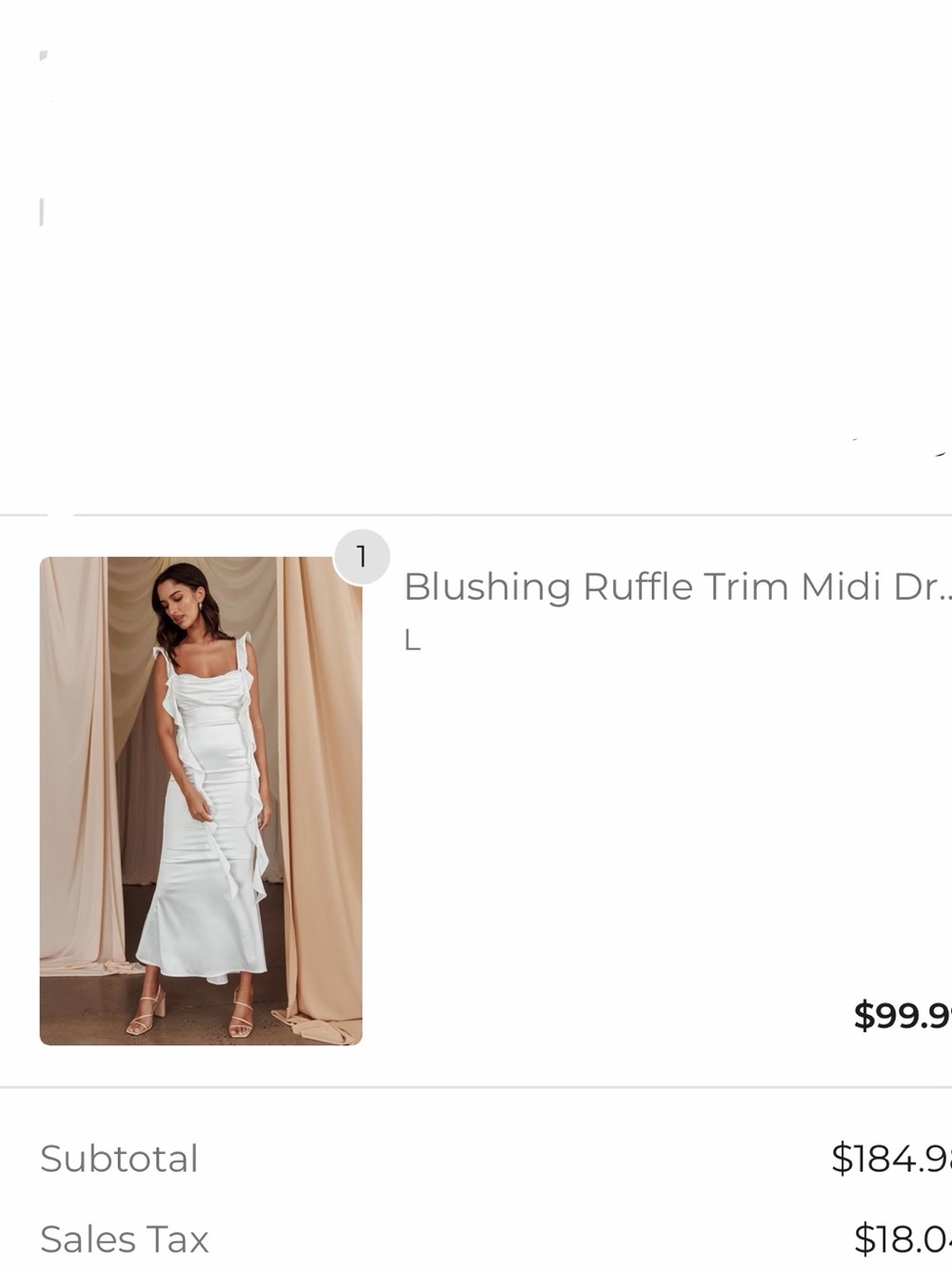 Selfie Leslie White Ruffle-Trim Midi Dress